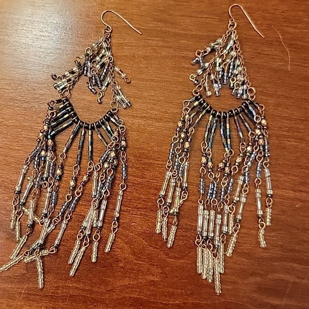 Guess By Marciano  Beaded Dangle Earrings